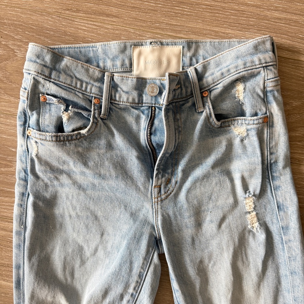 Mother Superior Jeans The Rascal Undone Hem Vacation Temptation sz 24 - Picture 6 of 11